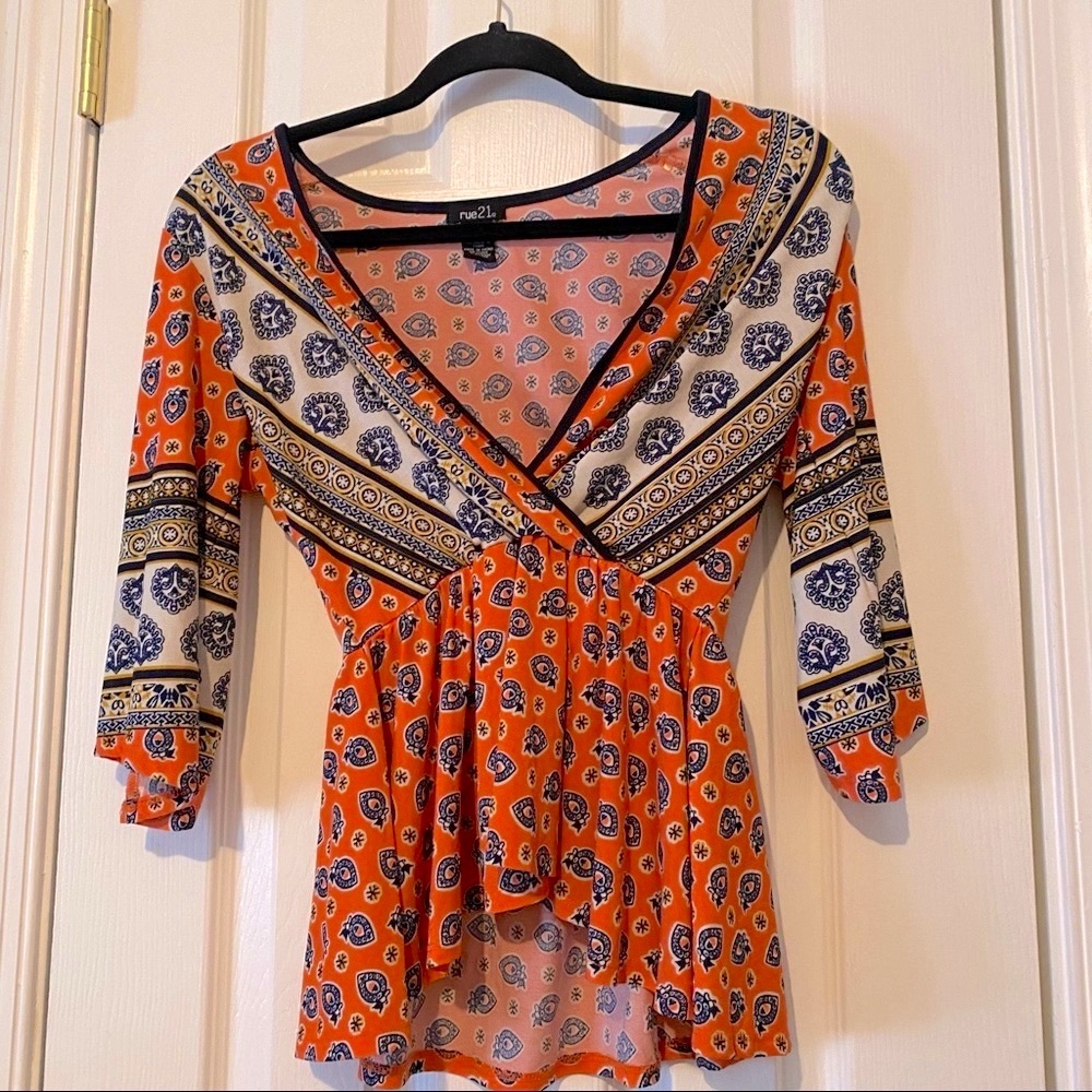 Vibrant boho blouse